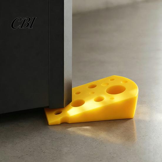 Wiederverwendbarer Türstopper 3D-gedruckter Käse-Türstopper, Rutschfester Türstopper, Stabile Basiskeil, Schützt Wände Möbel, Kreativ für Schlafzimmer Wohnzimmer