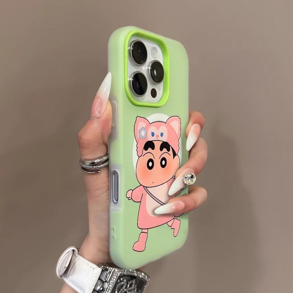 Jelly Magnetic Two-in-one Mobile Phone Case, Anti-fall, Minimalist Style, Internet Celebrity Soft Case, Cute, Fresh, Personalized, Skin-feeling Matte