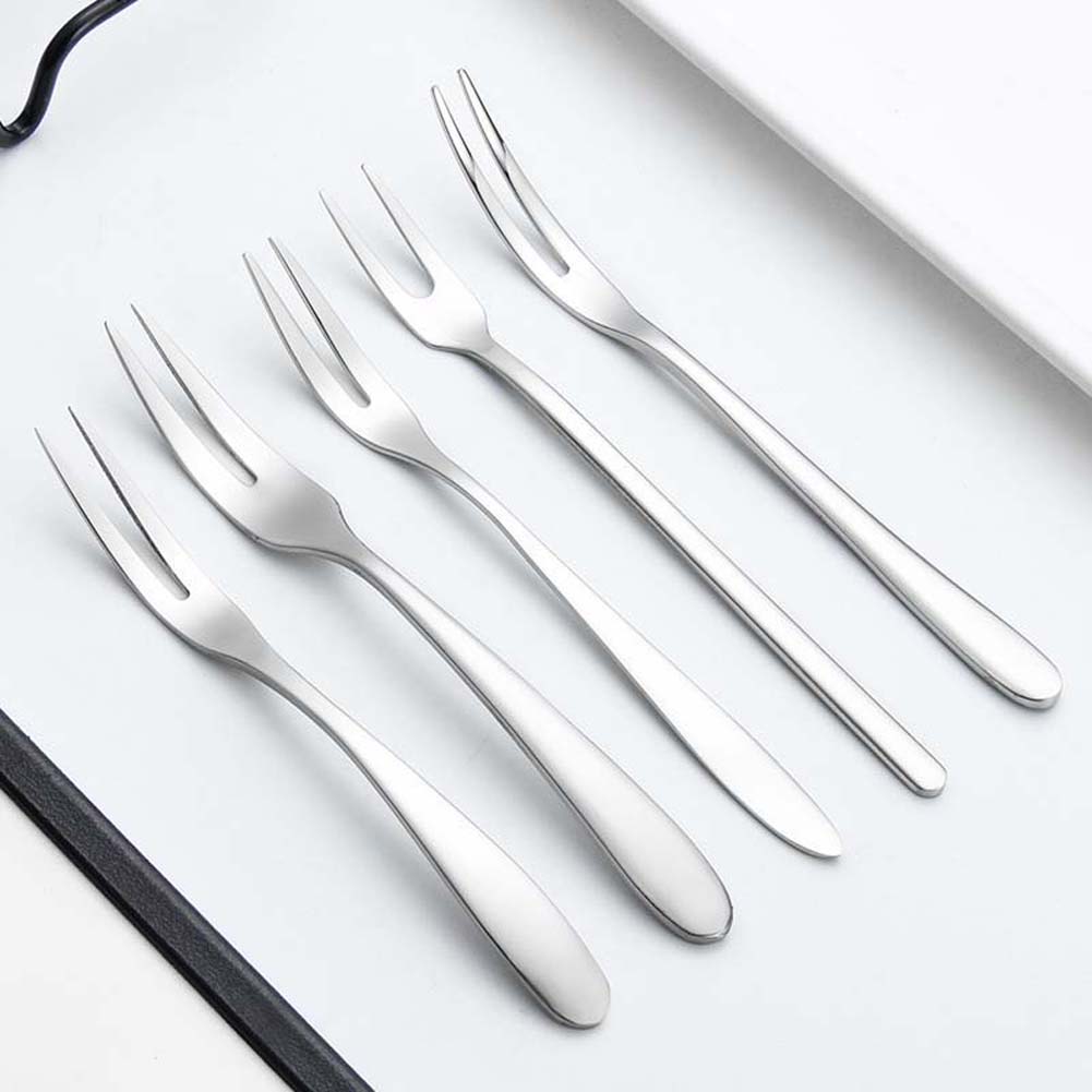 Stainless Steel Cake Dessert Fruit Fork Cutlery Kitchen Tool Eco-friendly Tableware