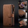 Suitable for Samsung S20 Mobile Phone Leather Case, Multi-functional Retro Matte Zipper Wallet Card 2-in-1 Protective Case