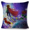 Little Prince Pillow Case Decor Cartoon France Anime Print Cushion Cover for Sofa Home Children Room Linen Throw Pillowcase