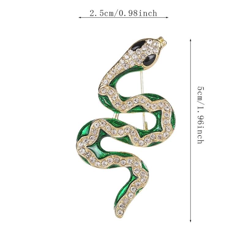 Stylish Serpents Inspired Brooch Fashionable Serpentines Brooch in High Quality Metal with Sparkling Highlight