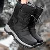CHRLCK Men's Winter Shoes Waterproof Boots Warm Plush Couple Women Boots Winter Outdoor Anti-Slip Ankle Boots Work Casual Boots
