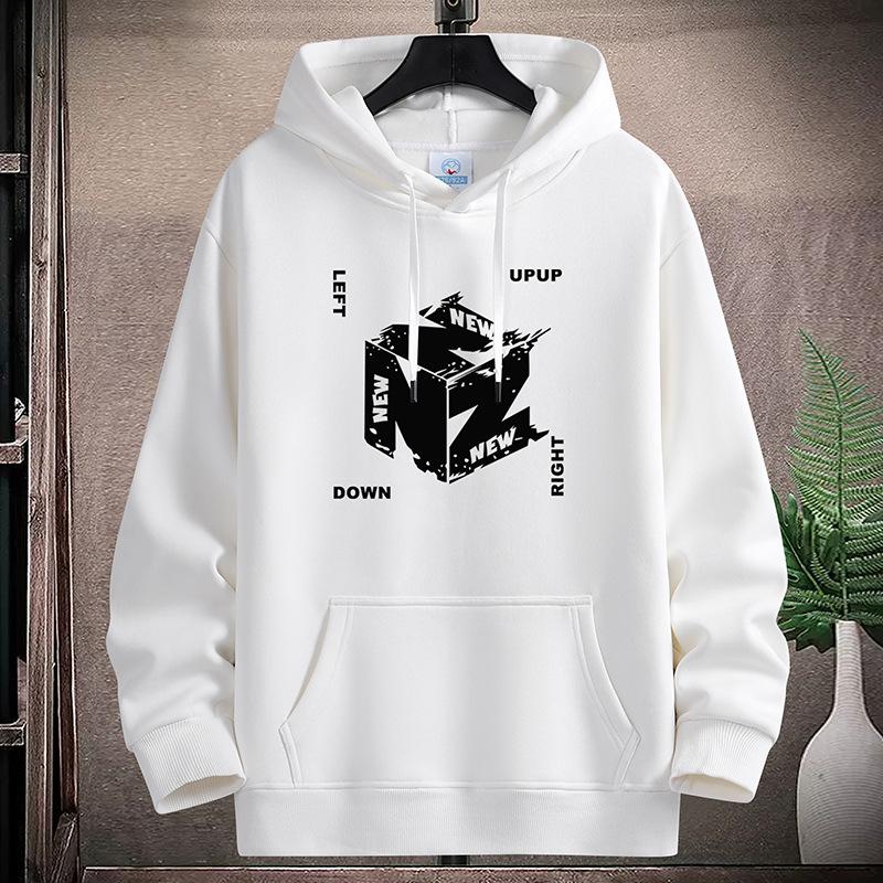 

Мужское флисовое худи NZ M-5XL, свободная толстовка с капюшоном, спортивная рубашка больших размеров, пуловеры для мальчиков XXXL белый