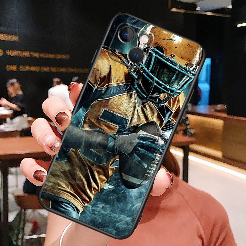 American Football Phone Case For iPhone 16 Pro Max 15 14 12 11 13 Pro Max Plus 12 13 Mini XR 16e Funda Silione Cover