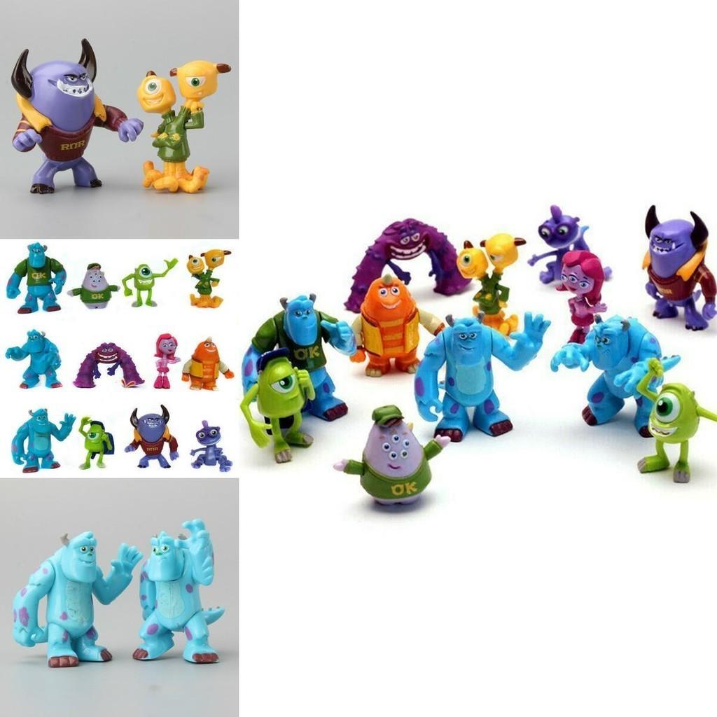 Monsters 12 Pcs University Sully  Mike Anime Action Figure Kids Xmas Gift Toy