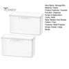 Scatola porta carte in plastica trasparente da 2 pezzi, chiusura a scatto multiuso, bocca larga, facile accesso, organizer trasparente per piccoli oggetti