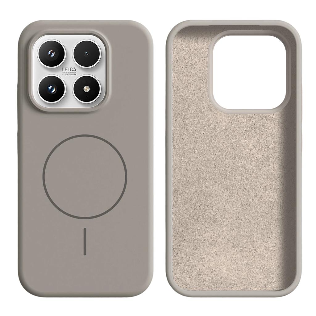 For Xiaomi 17 Magnetic Case Skin-Friendly Liquid Silicone + PC Phone Cover