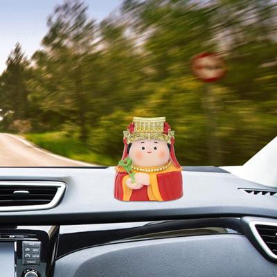 Cartoon Resin Chinese Immortal Figurine Car Dashboard Decoration Cute Height 6cm for Wall Shelf