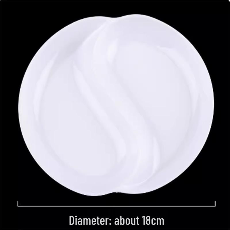 10-Hole Round Plastic Art Painting Palette for Beginners - White, Thickened, Child-Friendly Ink Dish