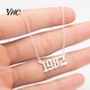 1980-2019 Birth Year Number Charm Pendant Stainless Steel Chain Necklace Jewelry