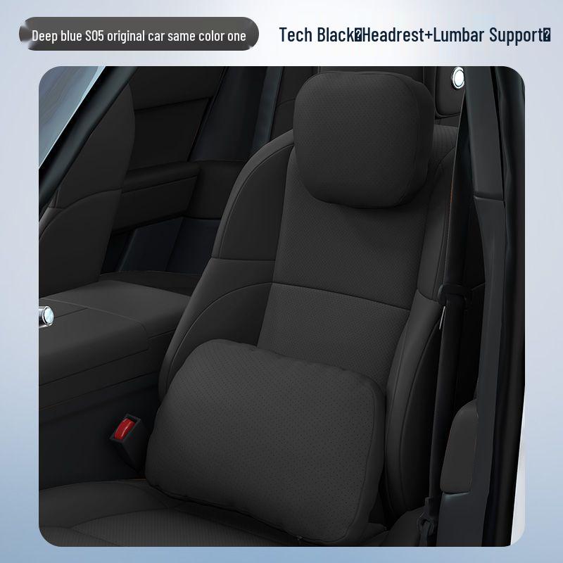 Deep Blue S05 Headrest: Lumbar & Neck Support Pillow for Car Interiors