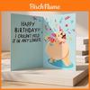 Dog Fart Greeting Card Cute Fun Creative Dog Pattern Touch Play Music For Birthday Celebration