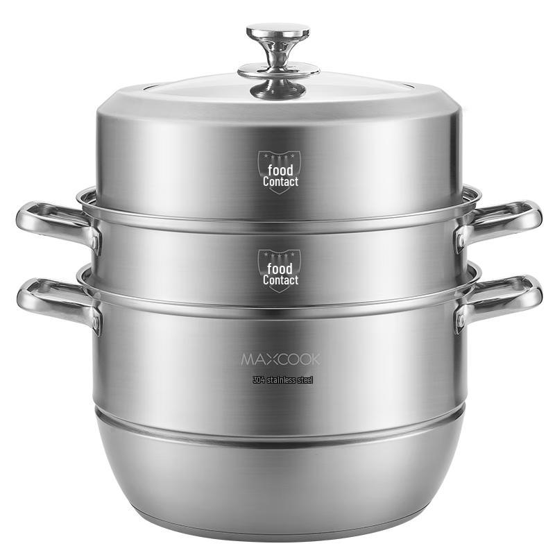 MAXCOOK 304 Stainless Steel 2-Tier Steamer
