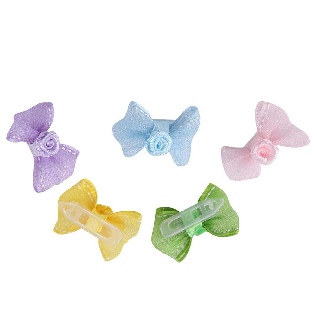 10Pcs/Set Lovely Pets Hair Clips Bowknot Clip Hairpins Cats Dogs Hair Accessories