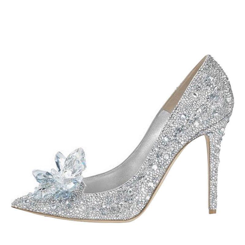 Women's Rhinestone Stiletto Heels for Weddings and Banquets 2025