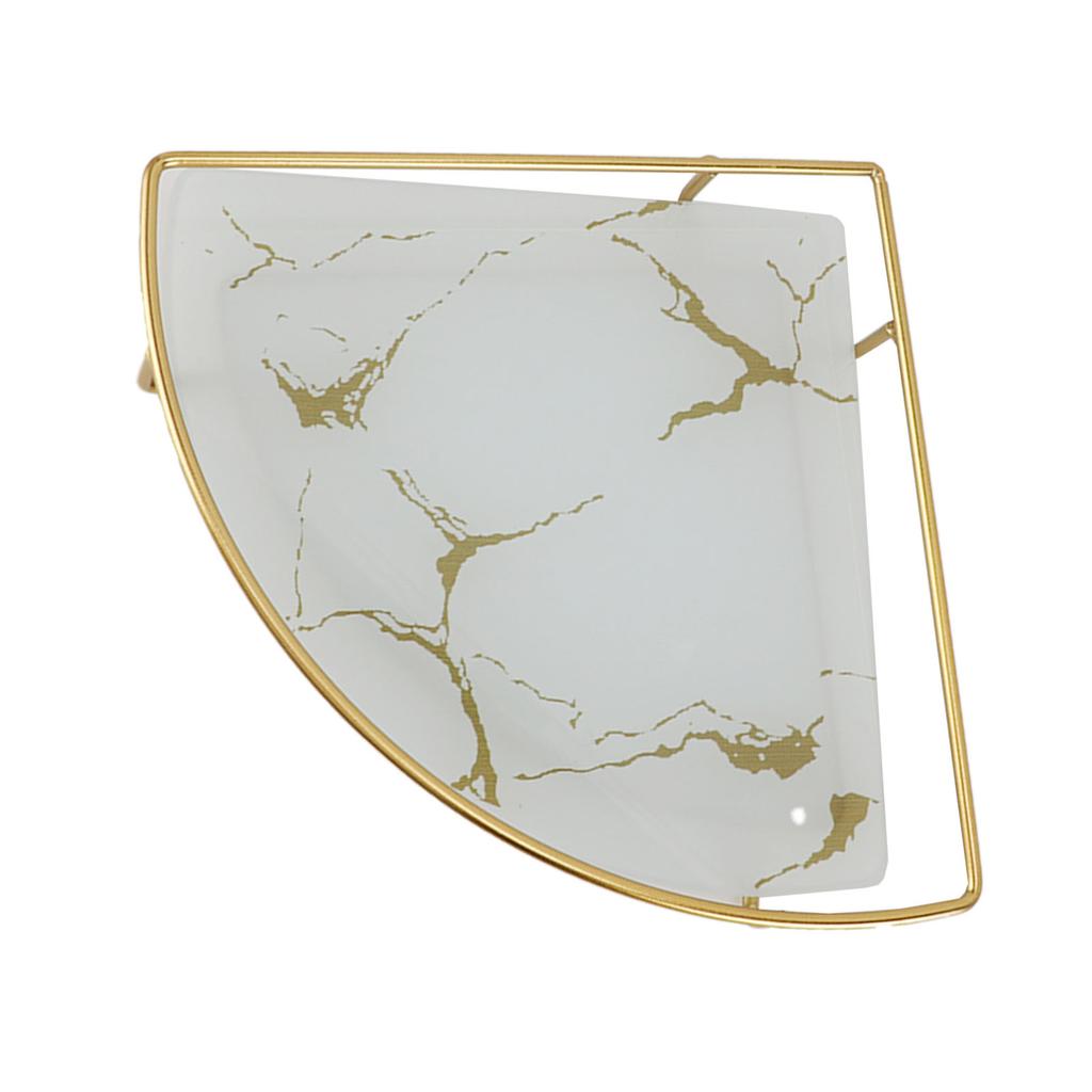 Baderomsoppbevaringsbrett Lett Luksus Dekorativ Gulltekstur Trekantet Baderomsorganisatorbrett for