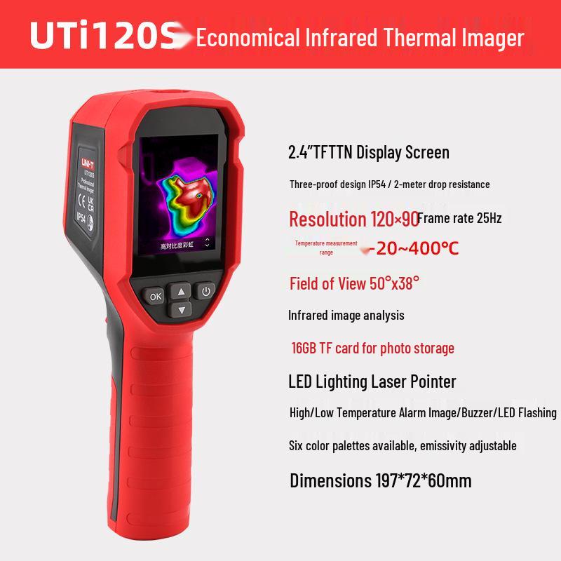 UNI-T UTi120S High-Precision HD Handheld Infrared Thermal Camera for Outdoor Inspection & Maintenance