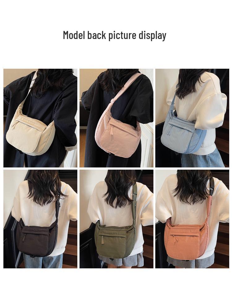 Korean Style Versatile Nylon Shoulder Bag - Large Capacity Crossbody