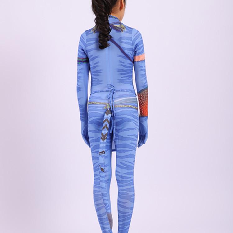 Avatar 3D Geprinte Staart Cosplay Kinderen Bodysuit