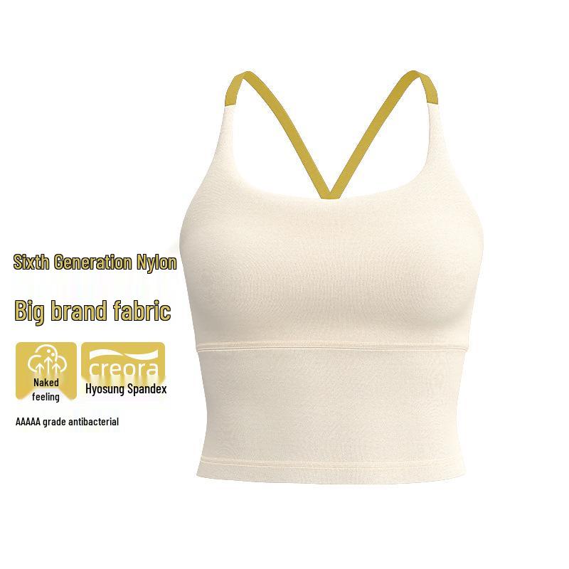 Damen High-Impact Colorblock Stoßfester Yoga Lauf-BH mit Stilvollem Rücken