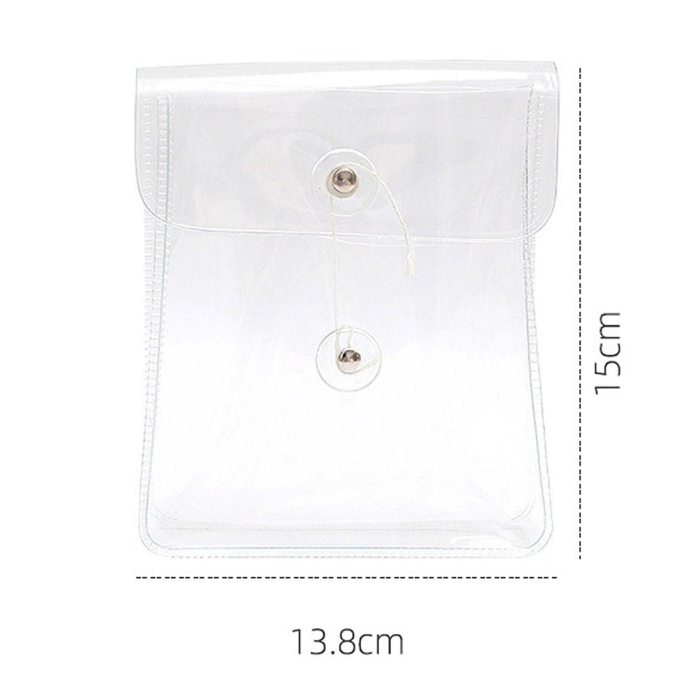 Large Capacity Transparent Storage Bag Waterproof Stationery Stickers Bag Journal Supplies