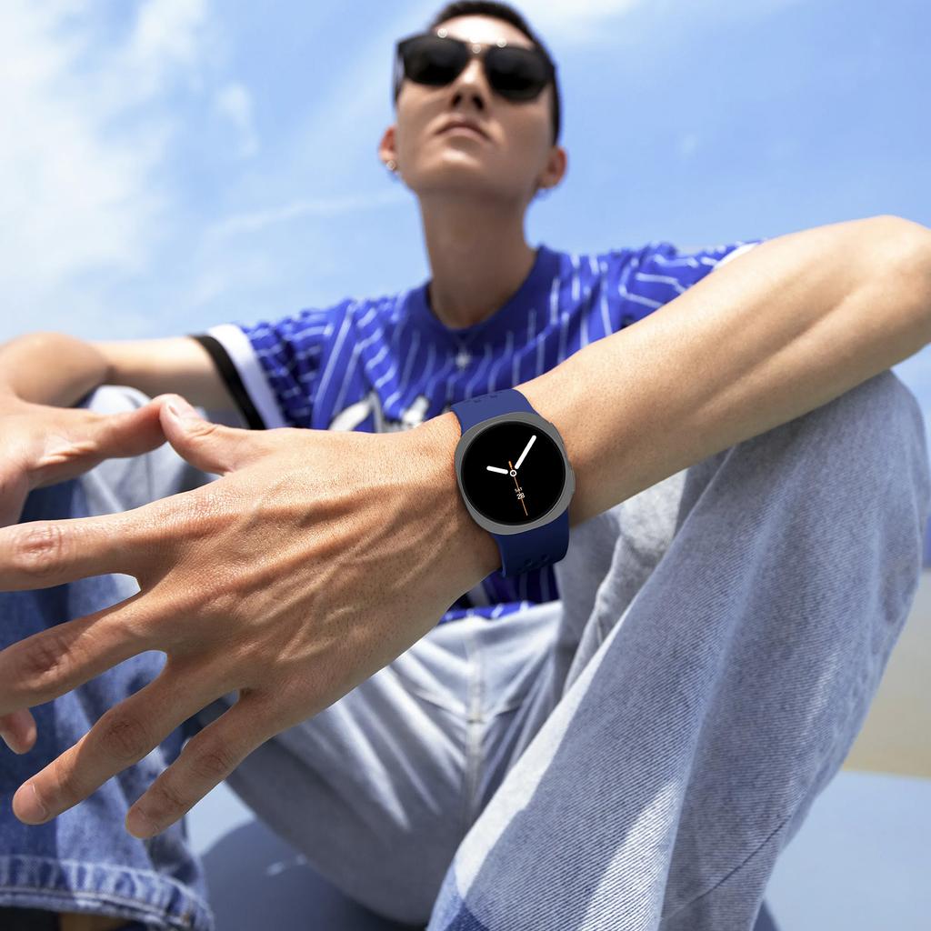 Rubber Strap for Samsung Galaxy Watch 8/8 Classic 46mm/44mm/40mm Breathable Sport Wrist Belt Bracelet Correa Galaxy Watch8 Band