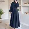 Women Long Sleeve Blouse and Long Skirts Casual Two Piece Suit Sets