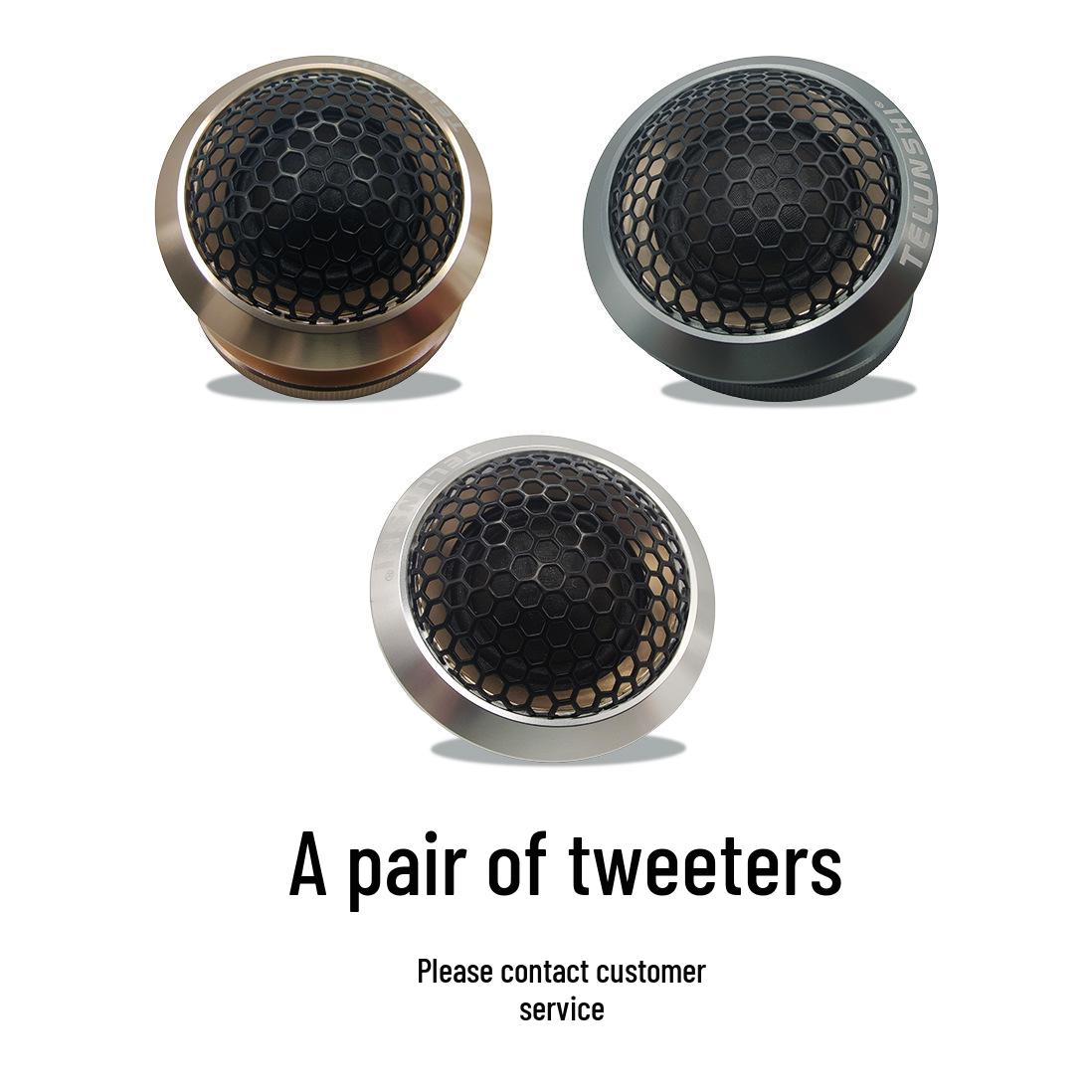 Aluminum Car Audio 6.5  Full-Range Two-Way Speaker System Audio Speaker Set