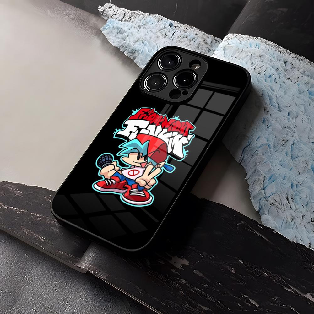FridayS Night Funkin Game Phone Case Tempered Glass For IPhone 16 13 14 12 15 11 Pro Max Plus Mini X XR SE2020 Coque