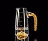 Gold Foil Glass Cup Golden Rock-shaped White Wine Cup Highball Glass 100ml Crystal Wine Dispenser Tableware Flagon Transparent