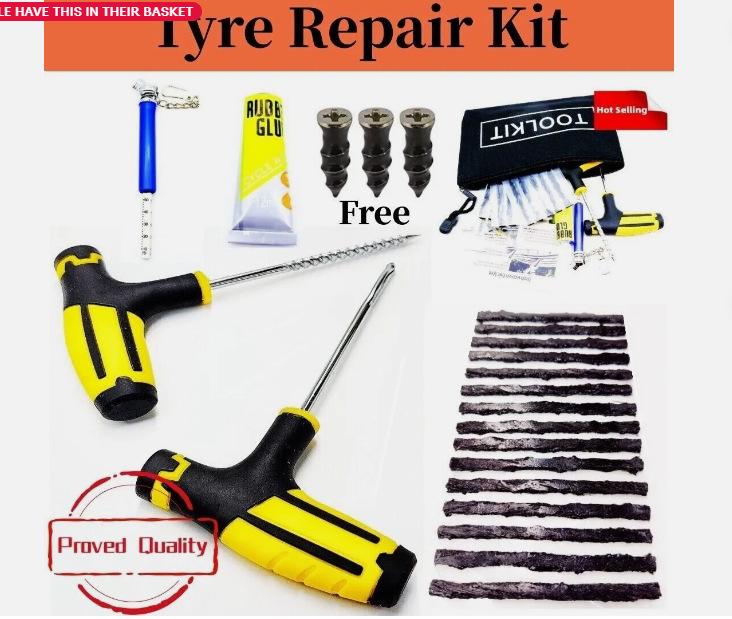 Rapid Repair Kit: Car & Motorcycle Tire Vacuum Glue and Emergency Tool Set