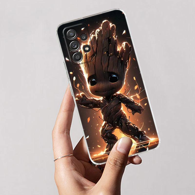 Cartoon Marvel Ironman Black Panther Clear Case For Samsung Galaxy A57 A37 A56 A36 A55 A54 A35 A26 A07 A17 A16 A06 A36 A15 Cover