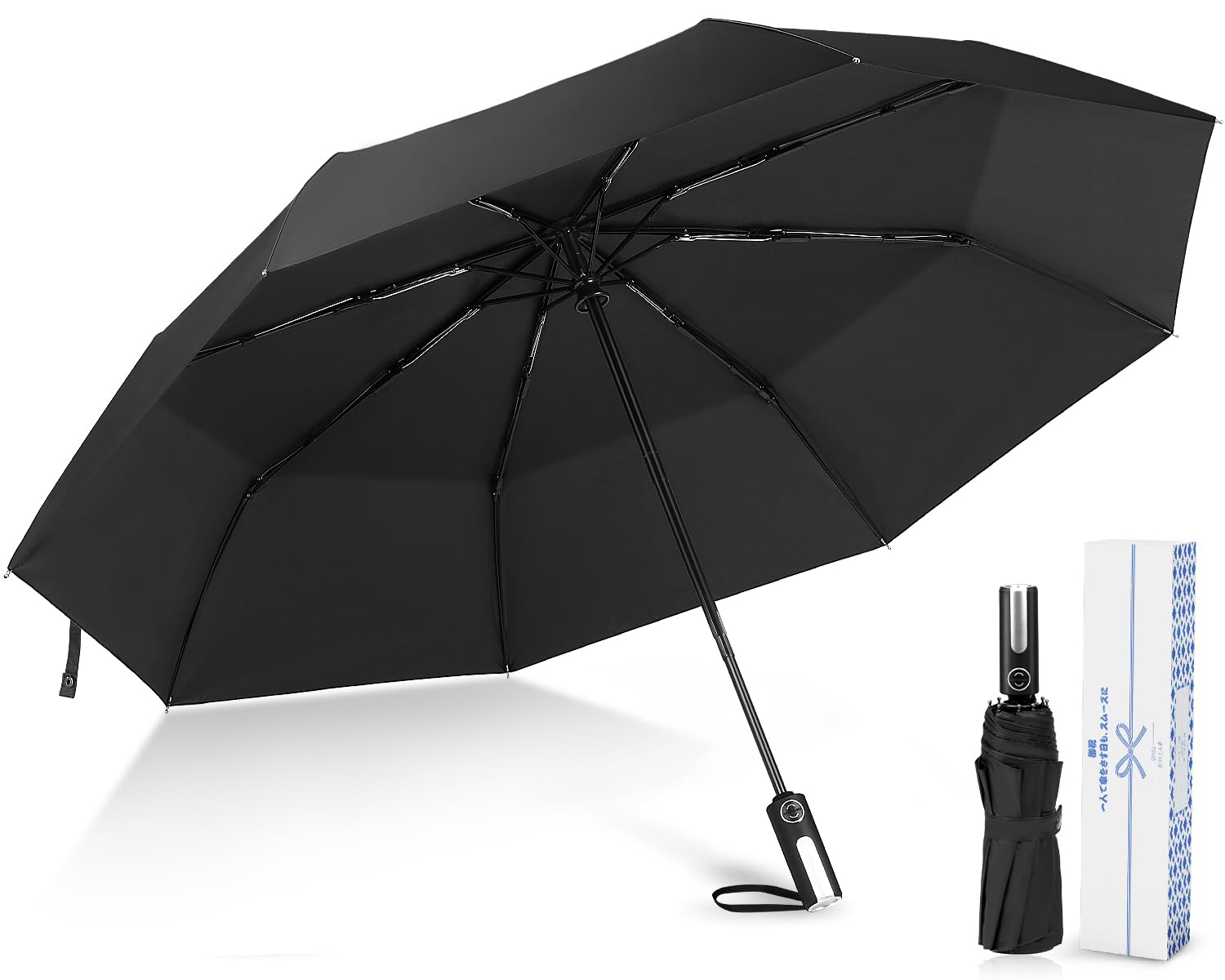 

Sintu складной автоматический большой легкий репеллент x УФ для солнечной и дождливой погоды складной складной водный дождливый сезон УФ УФ 8 включает хранение чёрный