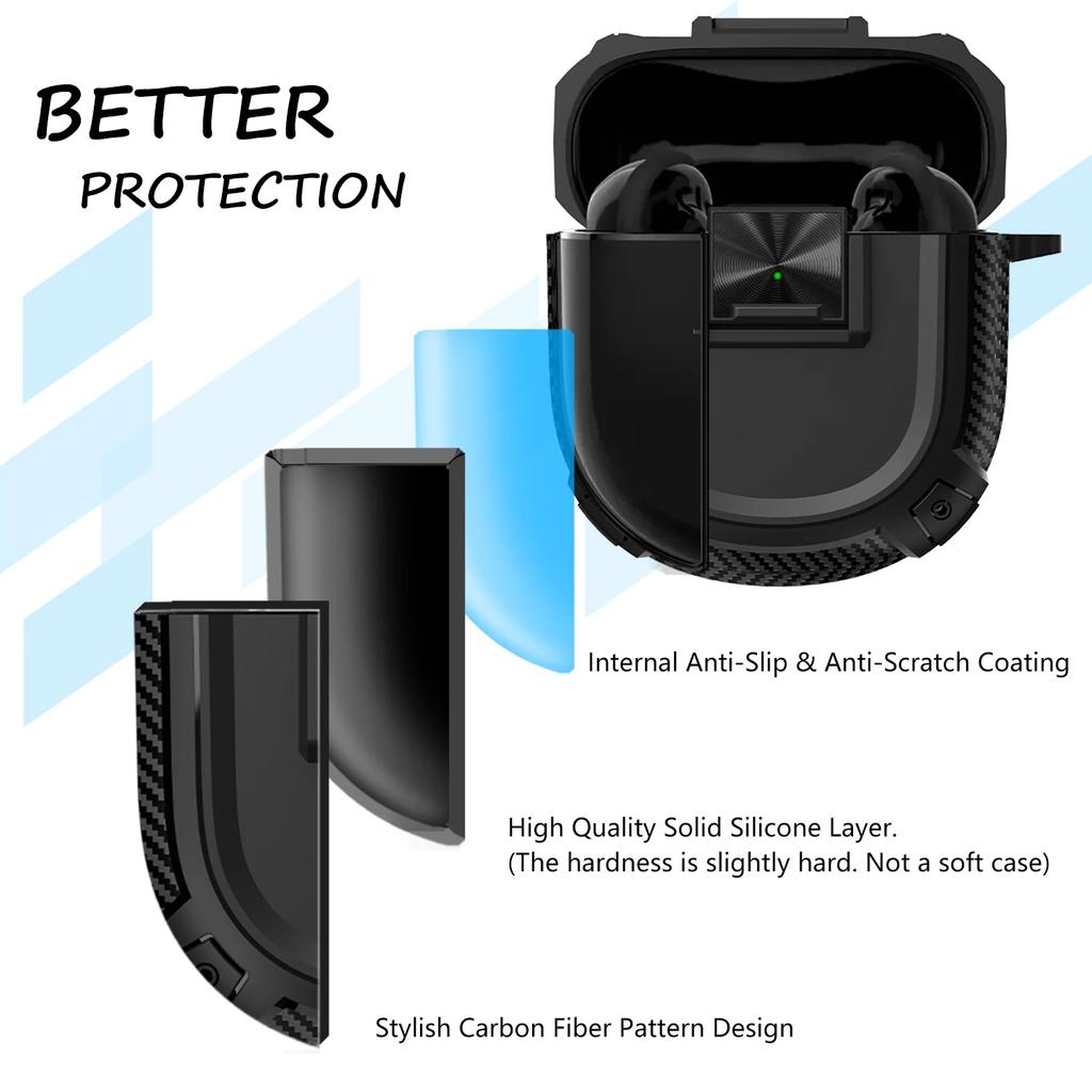 Custodia Protettiva per BOSE QuietComfort Ultra / QuietComfort Earbuds II Custodia Pulsante di Accensione Custodia per Auricolari QuietComfort 2 / Ultra