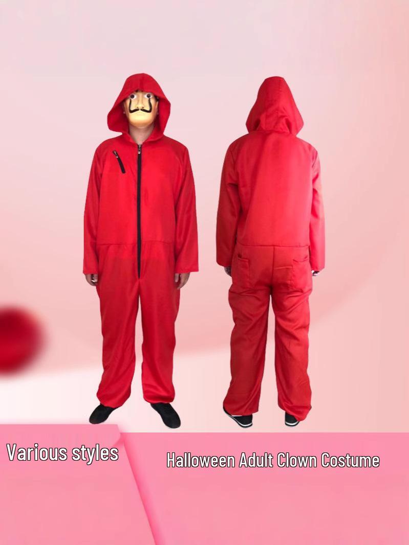 

La Casa de Papel Dali Jumpsuit Cosplay Costume - Clown Workwear One Size