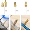 21 Pcs Copper Bicycle Valve Adapter Set SV/AV/DV Pump Adapters Air Hose Adapter for Road Bike Inflator Pump Accessory Kit