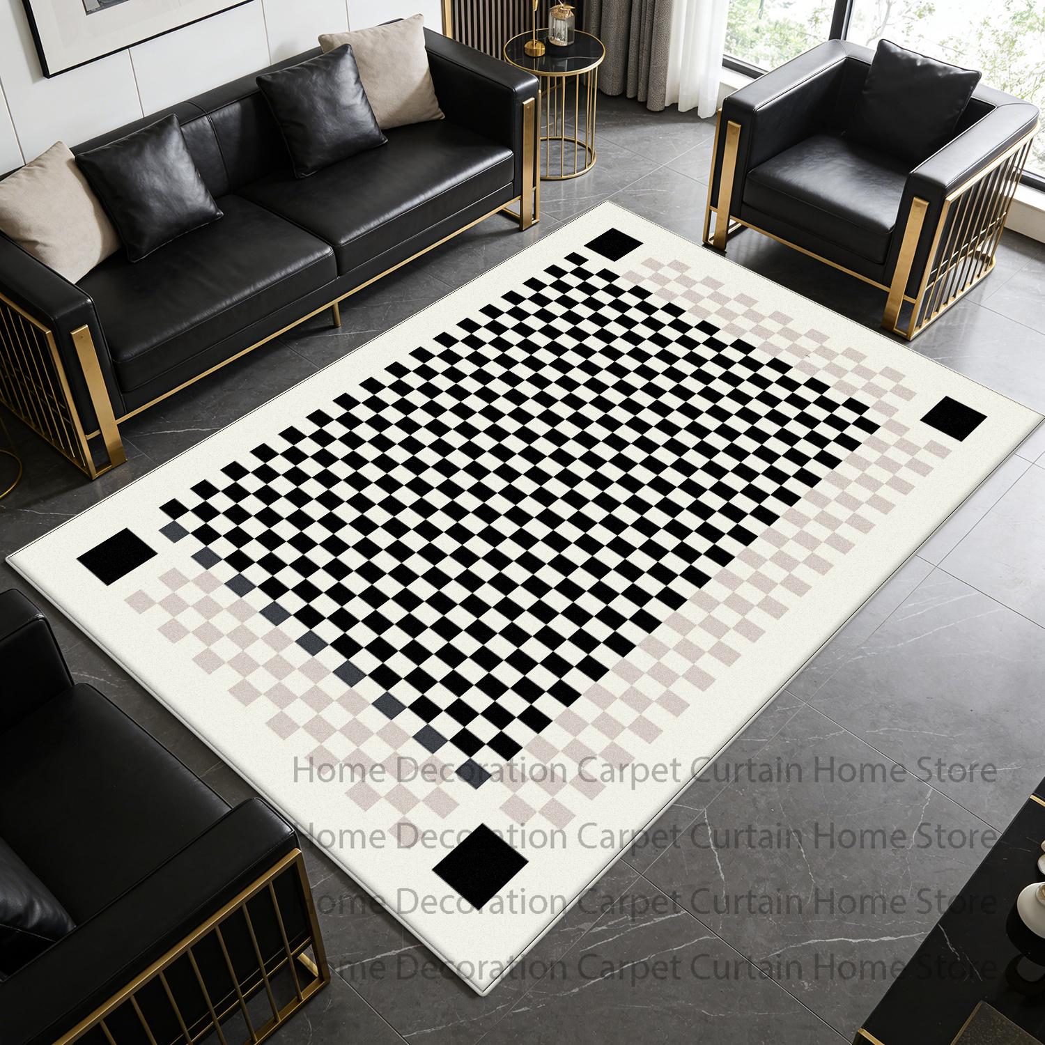 

Modern Geometric Carpet Art Pattern Living Room Decor Soft Rug Indoor Lounge Stylish Non Slip Easy Cleaning Floor Mat Study 60x90cm
