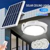 LED Solar Ceiling Light Remote Dimming with Motion Sensor IP65 Waterproof Suitable for Outdoor/Indoor Lighting Balcony