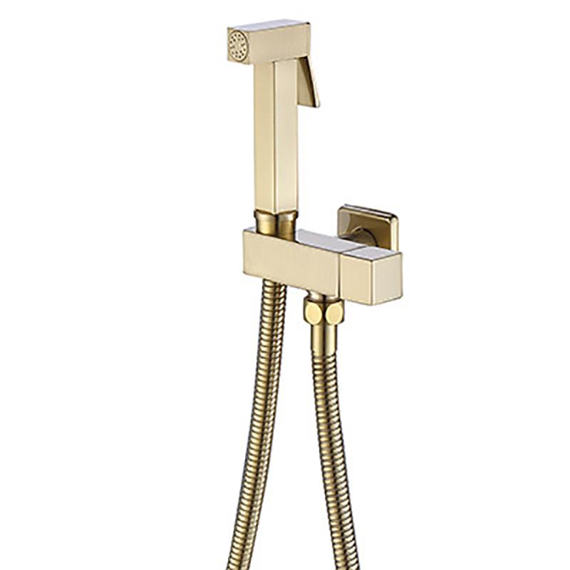 Mosazná bidetová baterie Zlatá ruční toaletní bidetová sprška Hygienická sprcha Toaletní baterie Jedna studená voda Samočisticí