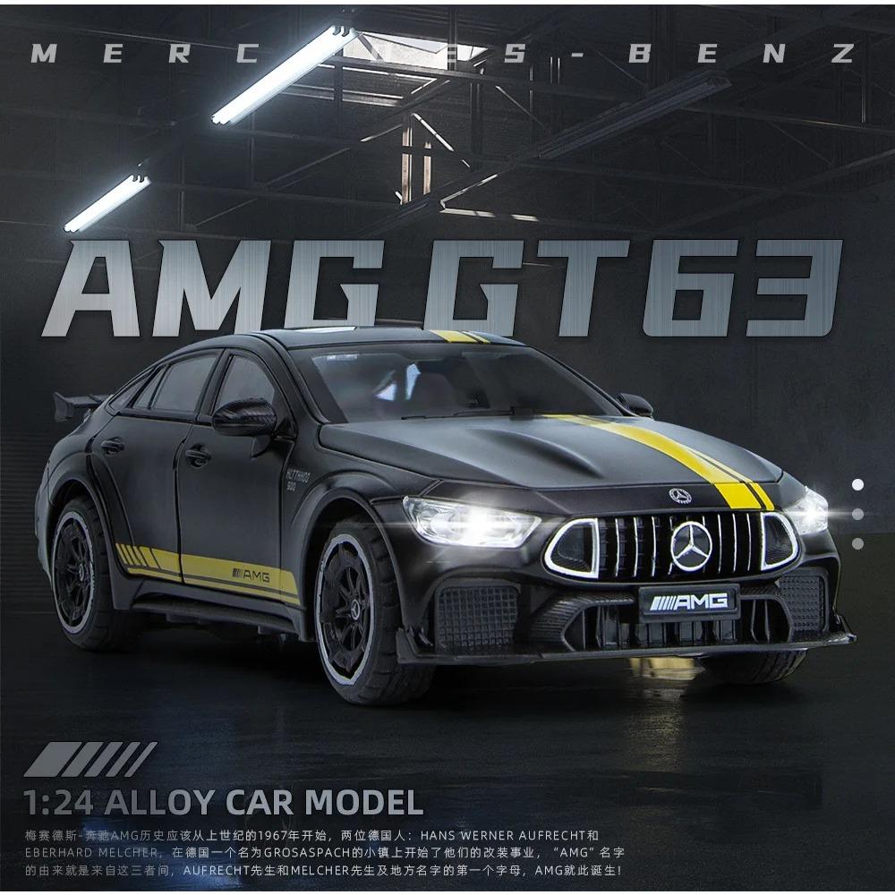 1/24 Mercedes Benz AMG GT63 Sports Car Simulation Diecast Metal Alloy Model Car Sound Light Pull Back Collection Kids Toy Gift