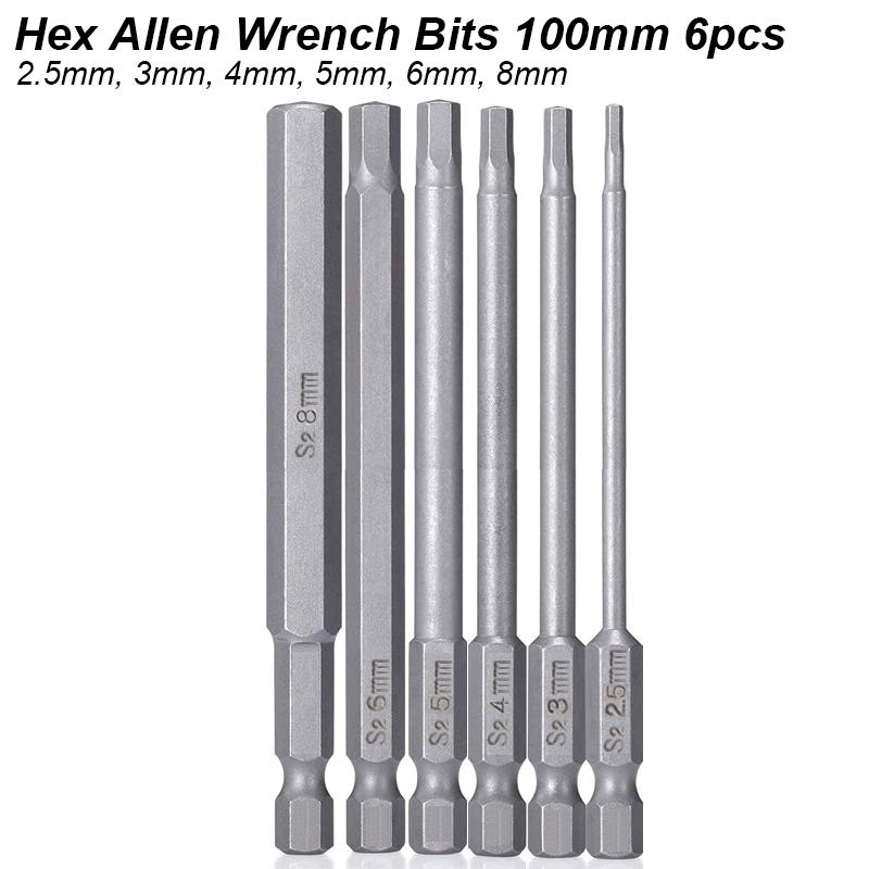 Hex Allen Wrench Bit Set Metric Imperial SAE Screwdriver Electric Power Drill Adapter Driver Key Socket Security Magnetic Tip