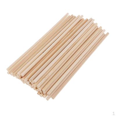 Round Unfinished Bamboo Wooden Sticks Dowel Rods for Crafts Model Making Children Educational Toys