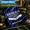 Custom Name Inter Milan Crest Blanket Lightweight Ideal Bedding Blanket Perfect for Travel, Camping, Living Rooms, Sofas, Christmas Gift