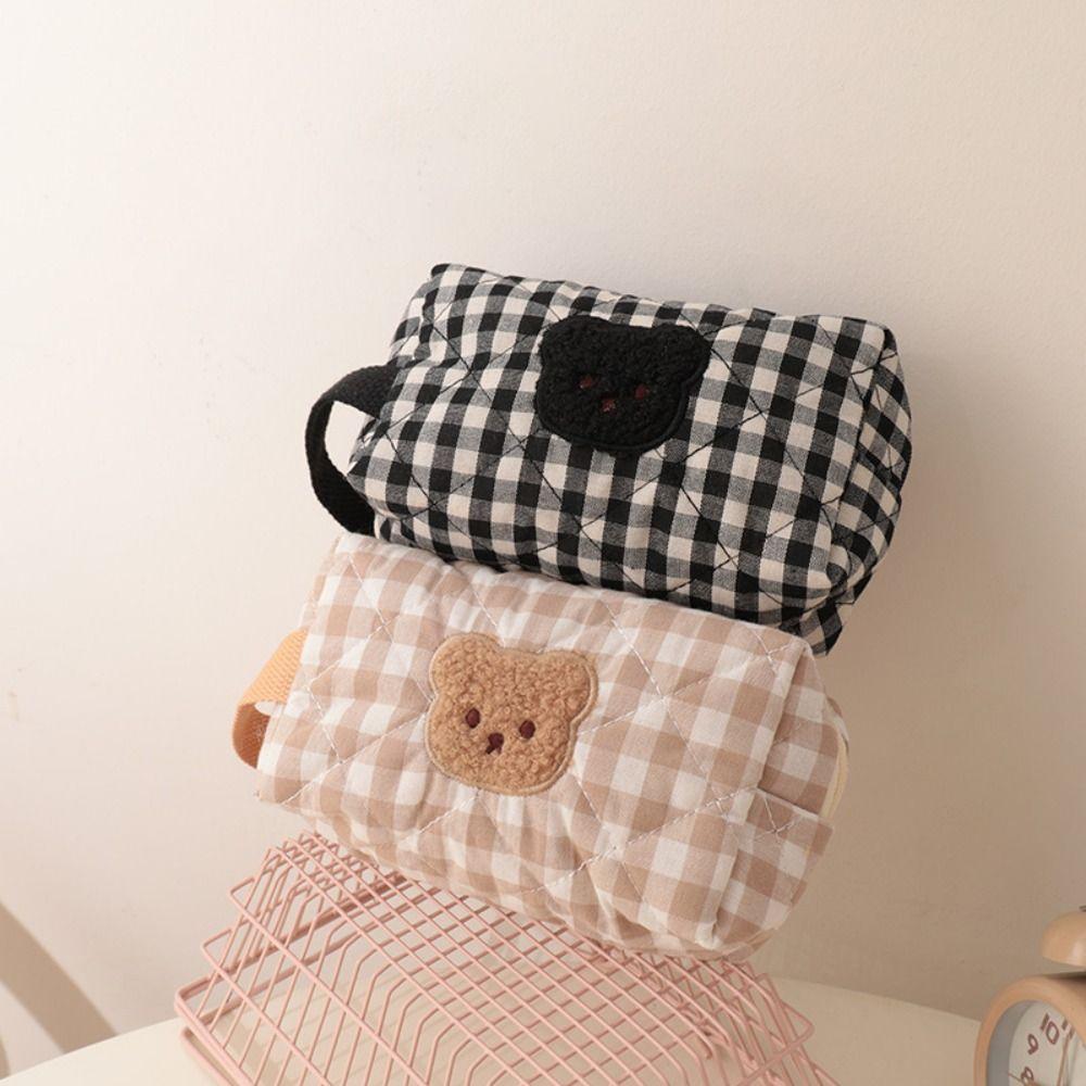 High Quality Bear Pattern Bear Makeup Bag Portable Large Capacity Skincare Storage Bag Toiletries Organizer Women