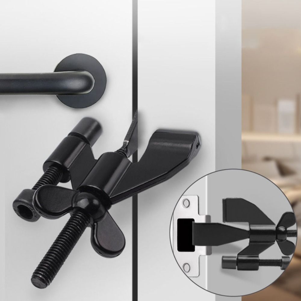 

Childproof Door Stopper Portable Lock Buckle Convenient Door Lock Travel сірий