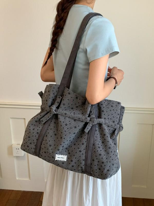 2026 Trendy Polka Dot Women's Lightweight Summer Tote - Large Capacity Shoulder Bag