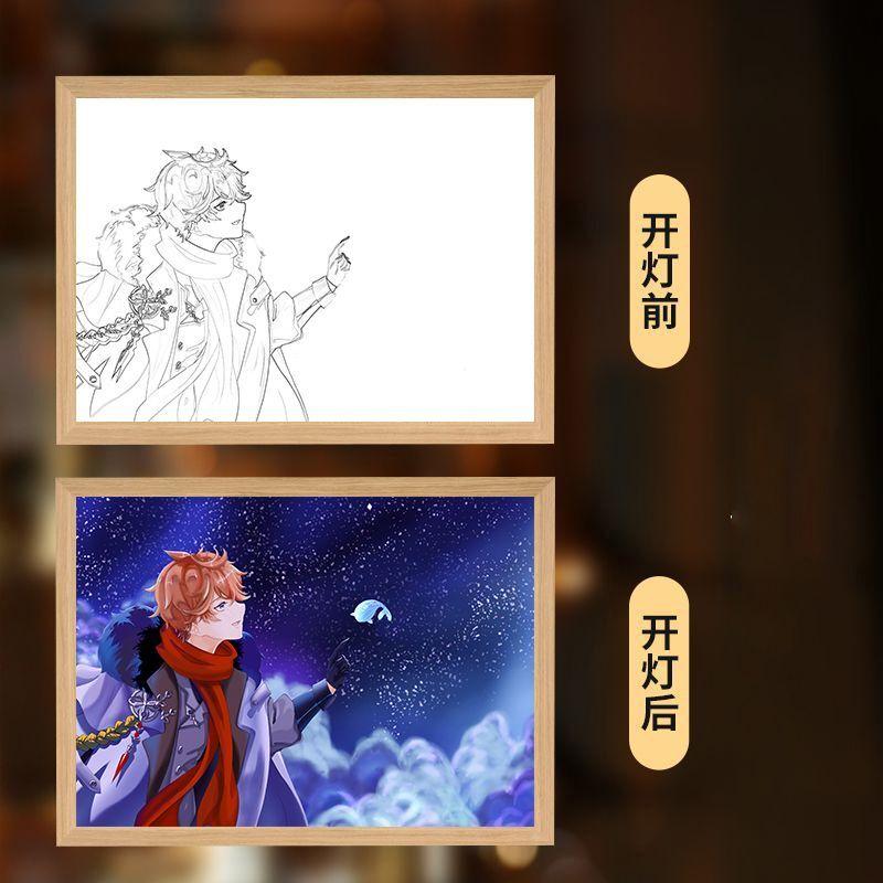 Genshin Impact Painting Lamp Tartaglia Figure Light