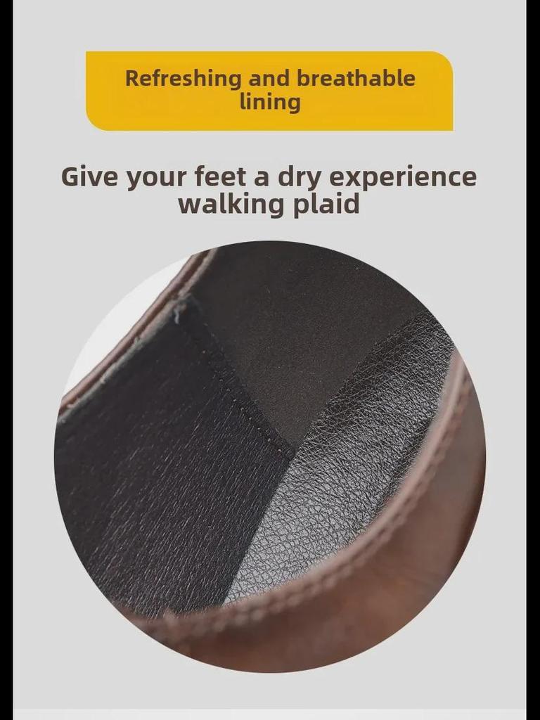 Pánské šněrovací kožené pracovní boty: Silná podrážka, Zvyšující výšku, Všestranné, Protiskluzové, Ležérní pravá kůže, Plus bavlna.