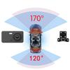4-inch Dashcam, IPS HD 1080P Car DVR, Dual Front and Rear Cameras, Supports Reversing Camera Function.